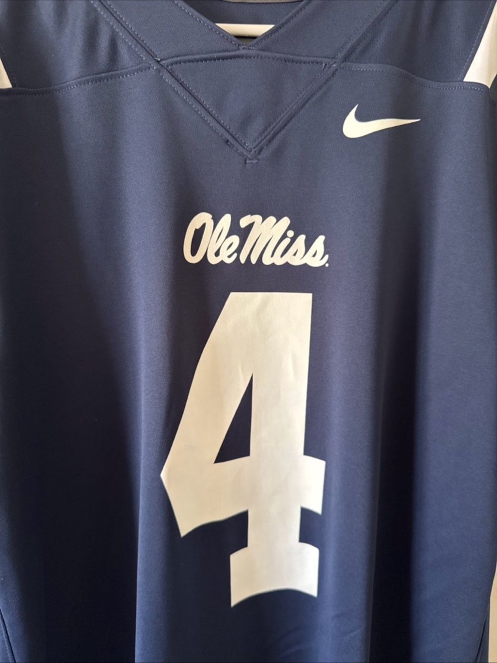 Men's Nike Quinshon Judkins #4 Ole Miss Rebels NCAA Football Jersey Sz L - RARE - Picture 2 of 6
